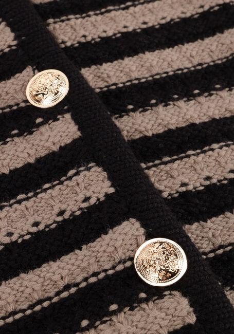 Taupe NEO NOIR Vest LIMONE STRIPE KNIT JACKET Taupe NEO NOIR Vest LIMONE STRIPE KNIT JACKET - large