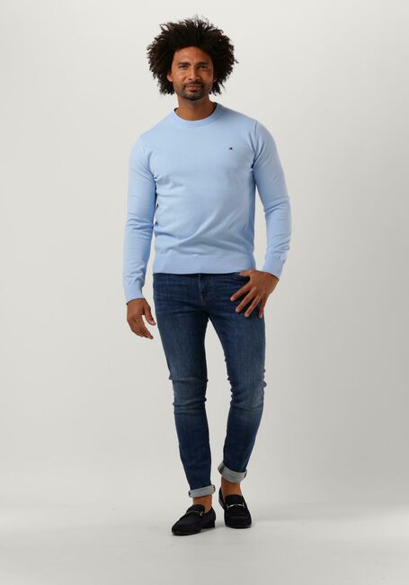 Lichtblauwe TOMMY HILFIGER Trui 1985 CREW NECK SWEATER - large