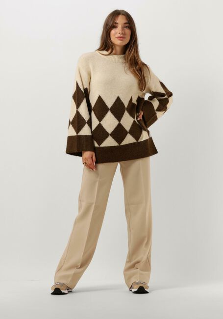 Zand OBJECT Trui OBJPERLA GEROMIA KNIT PULLOVER - large