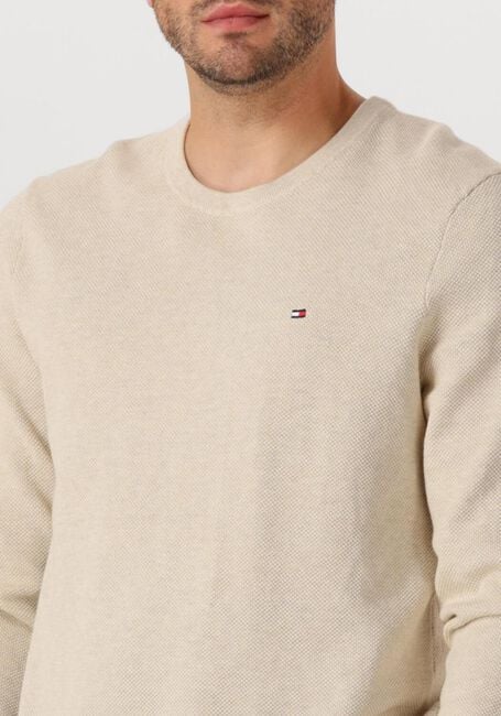 Beige TOMMY HILFIGER Trui ESSENTIAL STRUCTURE CREW NECK - large
