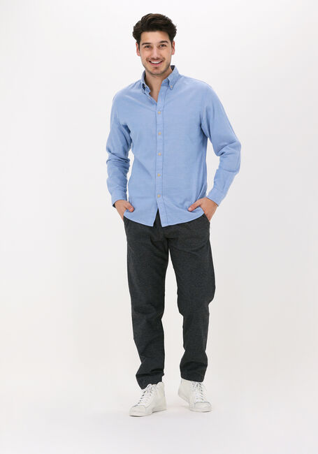 Lichtblauwe SELECTED MEN Casual overhemd SLHSLIMFLANNEL SHIRT LS W NOOS - large