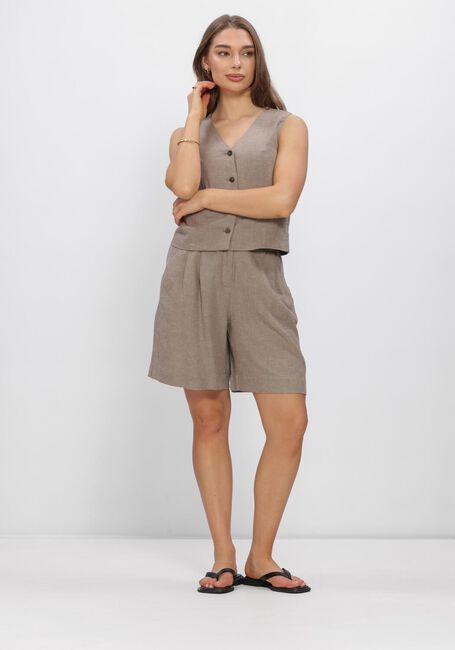 Lichtgrijze MSCH COPENHAGEN Broeken MSCHVIANA GINIA HW SHORTS - large