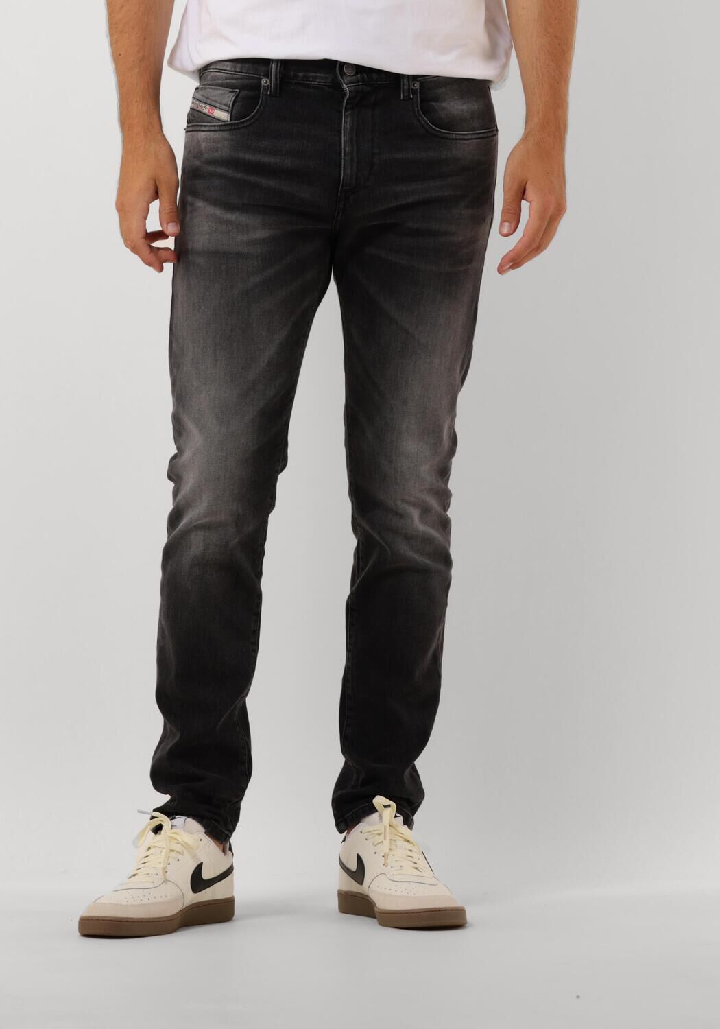 Diesel Zwarte Katoenen Denim Jeans Regular Fit Black Heren