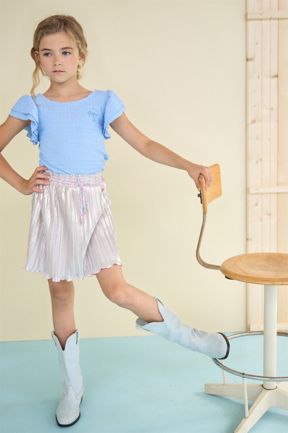 NONO Meisjes Tops & T-shirts Kia Structured Top Blauw