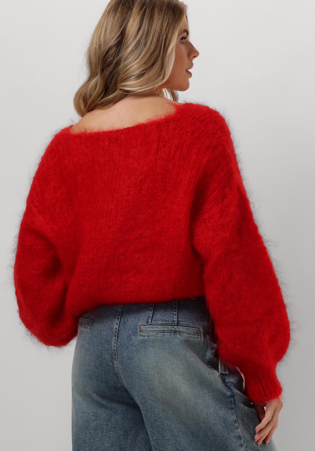 AMERICAN DREAMS Dames Truien & Vesten Milana Ls Mohair Knit Rood