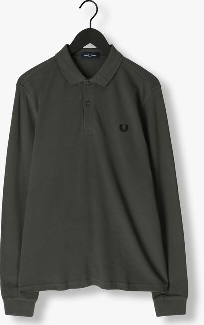 Olijf FRED PERRY Polo LONG SLEEVE PLAIN FRED PERRY SHIRT - large