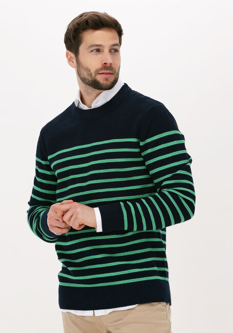 Donkerblauwe SELECTED HOMME Trui SLHRENSON LS KNIT CREW NECK W - large