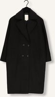 Zwarte NOTRE-V Mantel WOOL COAT LONG Zwarte NOTRE-V Mantel WOOL COAT LONG - medium