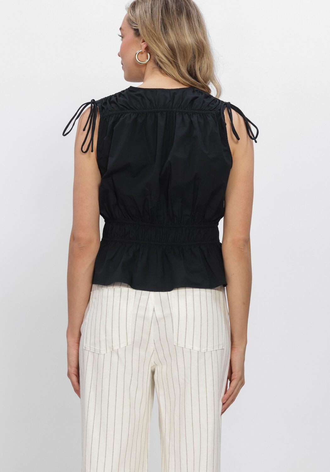 Zwarte SECOND FEMALE Tops & T-shirts CARPI TOP - large