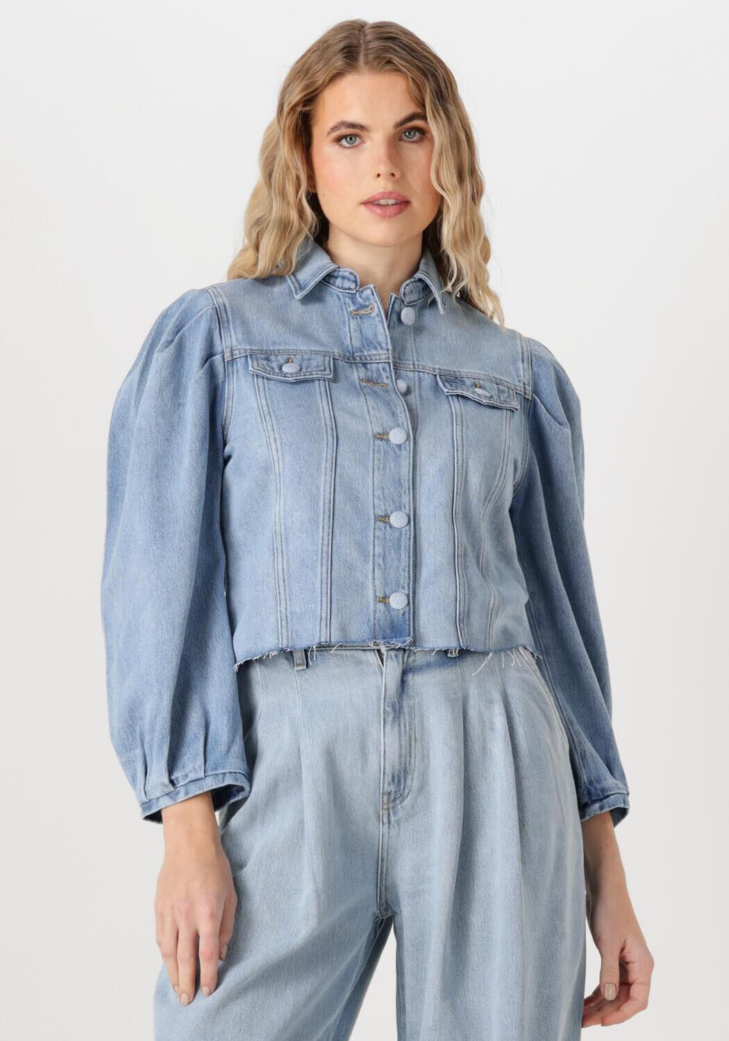 Ibana Blauwe Denim Jas voor Vrouwen Blue Dames