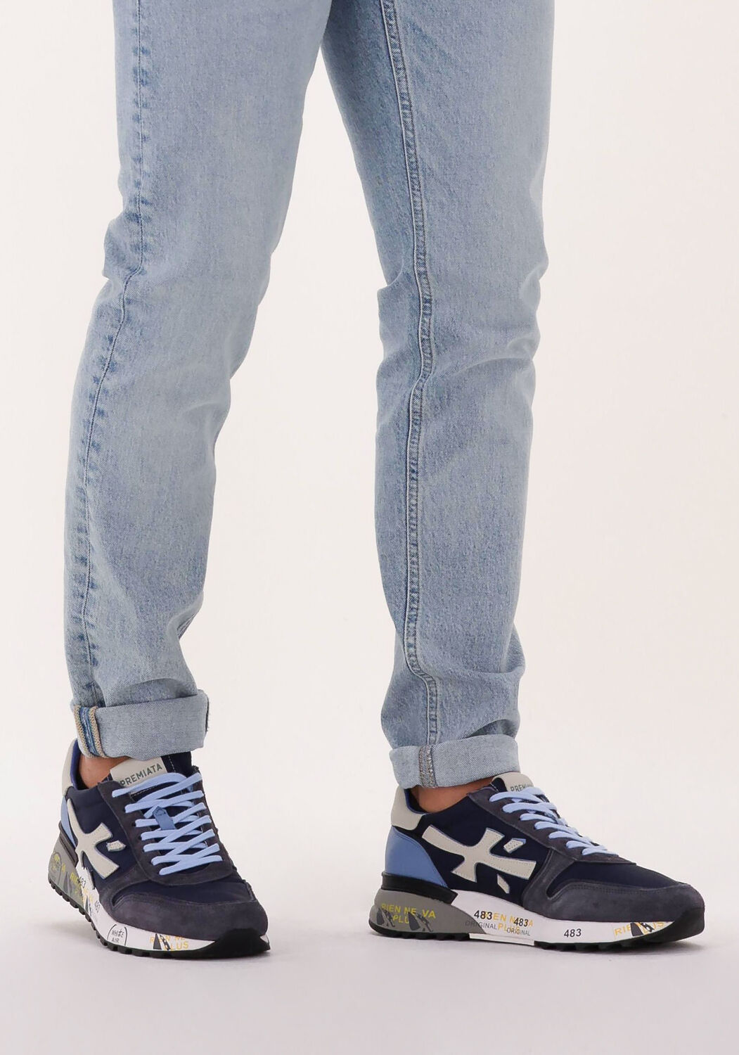 Blauwe PREMIATA Lage sneakers MICK - large