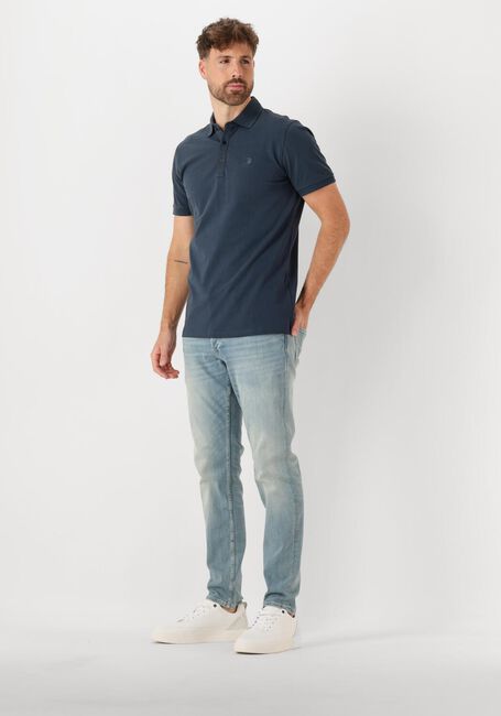 Blauwe CAST IRON Polo SHORT SLEEVE POLO FINE PIQUE ESSENTIAL - large