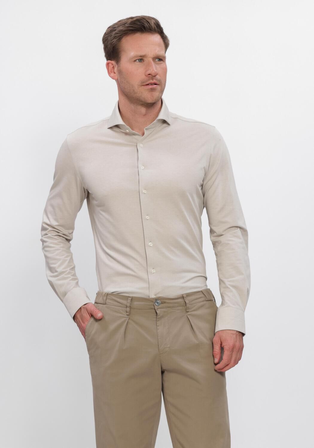 Zand PROFUOMO Casual overhemd JAPANESE KNITTED