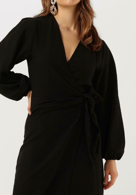 Zwarte NEO NOIR Midi jurk ONASSIS SOLID WRAP DRESS - large