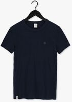 Donkerblauwe CAST IRON T-shirt SHORT SLEEVE R-NECK ORGANIC COTTON SLUB ESSENTIAL