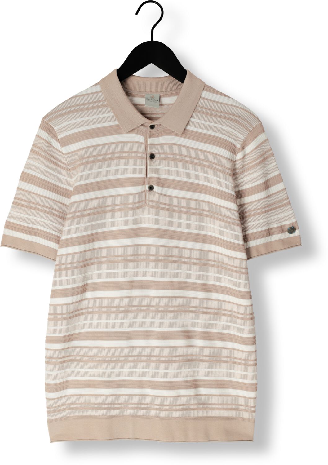 CAST IRON Heren Polo's & T-shirts Short Sleeve Polo Cotton Modal Zand