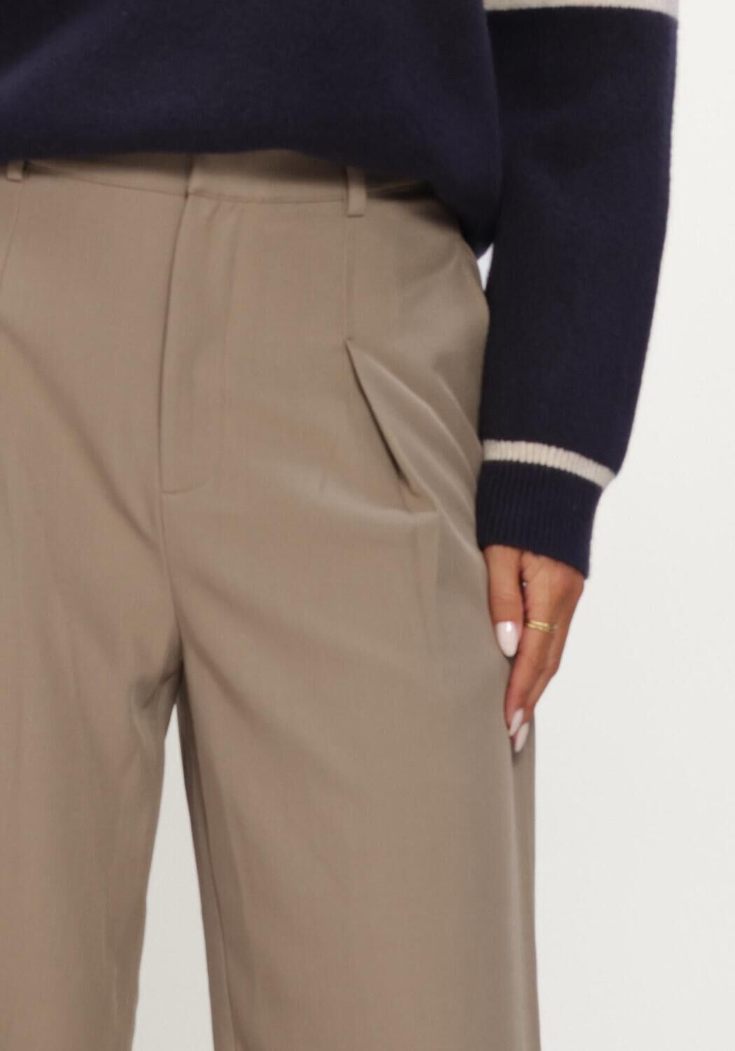 Beige CO'COUTURE Wijde broek LUNACC PLEAT PANT - large