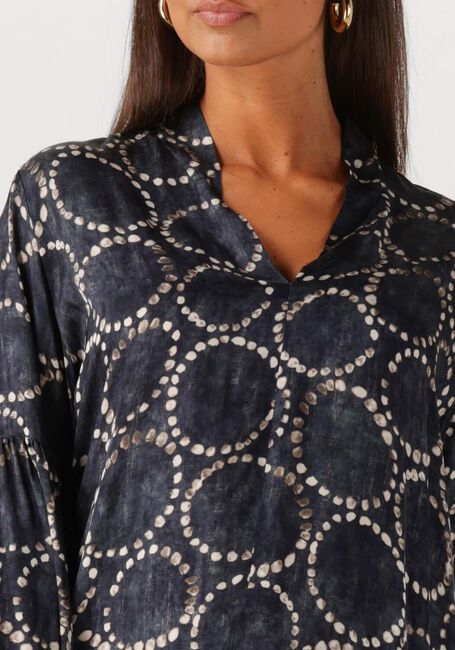 Zwarte SUMMUM Blouses TOP ALL OVER PRINT - large