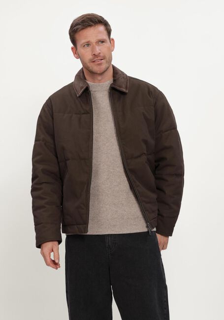 Bruine SELECTED MEN Gewatteerde jas SLMGRANT FILLED CANVAS JKT - large