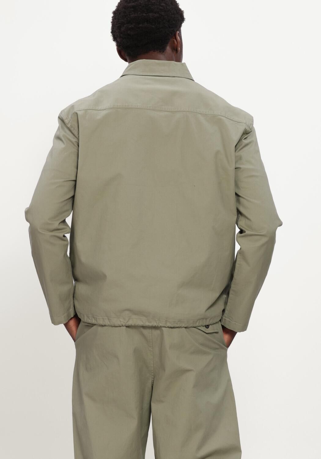 Khaki ANERKJENDT Overshirt AKOTTO COTTON OVERSHIRT - large