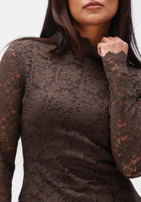 Bruine NEO NOIR Mini jurk LIZETTE LACEFLOWER DRESS - large