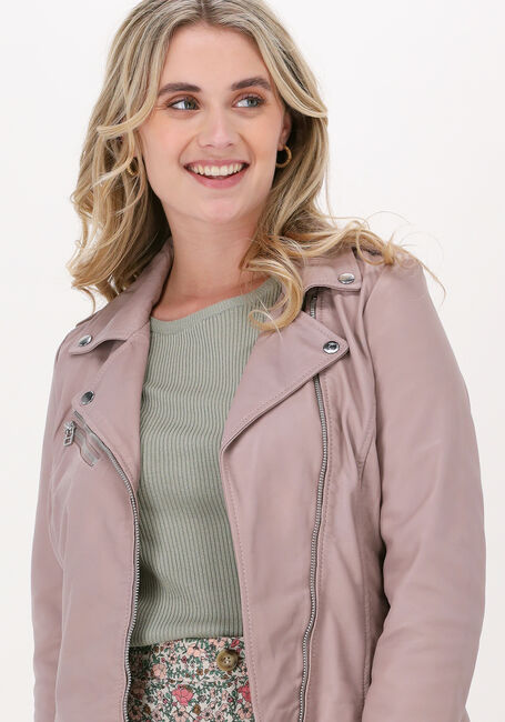 Roze GOOSECRAFT Leren jas JULIA BIKER - large