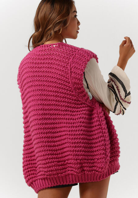 Roze NOTRE-V Gilet KNIT GILET - large