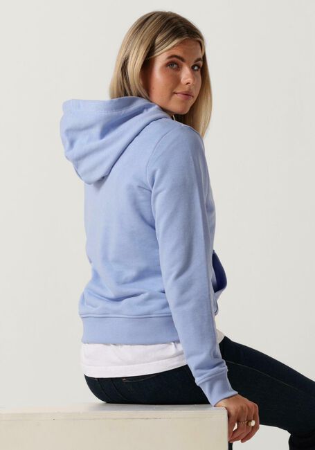 Lichtblauwe TOMMY JEANS Sweater REG SERIF LINEAR HOODIE - large