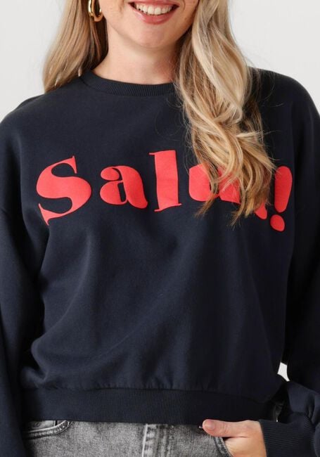 Donkerblauwe BY-BAR Sweater BIBI SALUT SWEATER - large