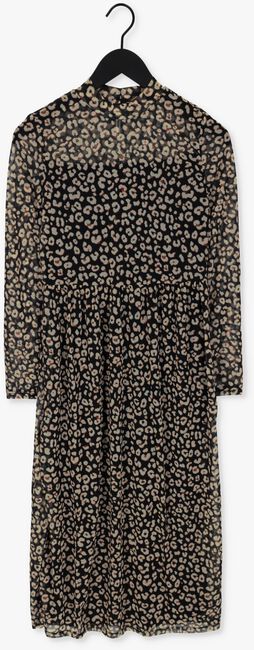 Zwarte OBJECT Midi jurk MARIANN L/S DRESS - large
