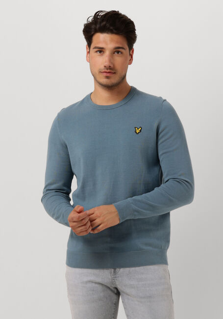 Blauwe LYLE & SCOTT T-shirt COTTON CREW NECK JUMPER - large