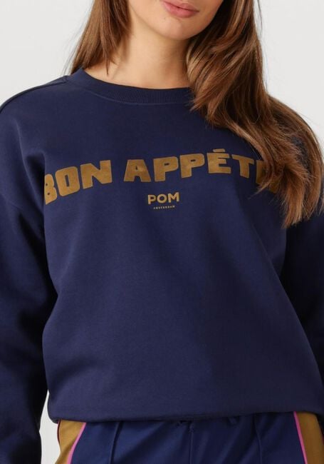 Donkerblauwe POM AMSTERDAM Sweater SWEATER - BON APPETIT - large