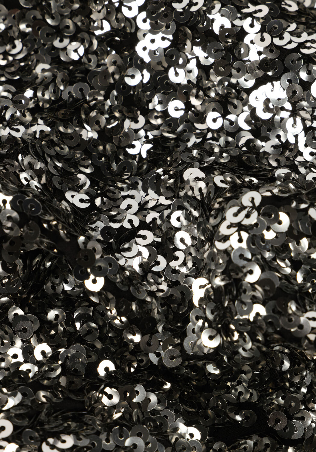 Zilveren SELECTED WOMEN Mini jurk SLFCOLYN LS SHORT SEQUINS DRESS - large