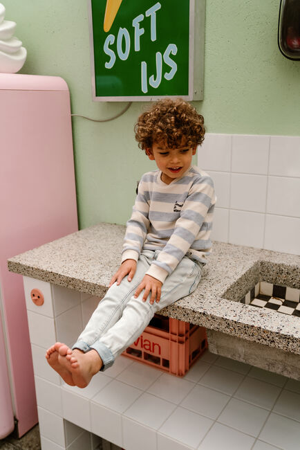 Lichtblauwe DAILY7 Skinny jeans 2700 SKINNY FIT PRINT - large