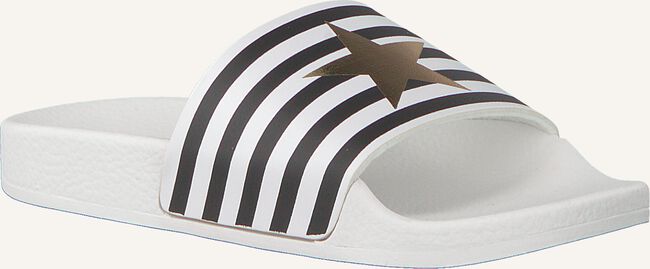 Witte THE WHITE BRAND Badslippers STAR WHITE STRIPES Witte THE WHITE BRAND Badslippers STAR WHITE STRIPES - large