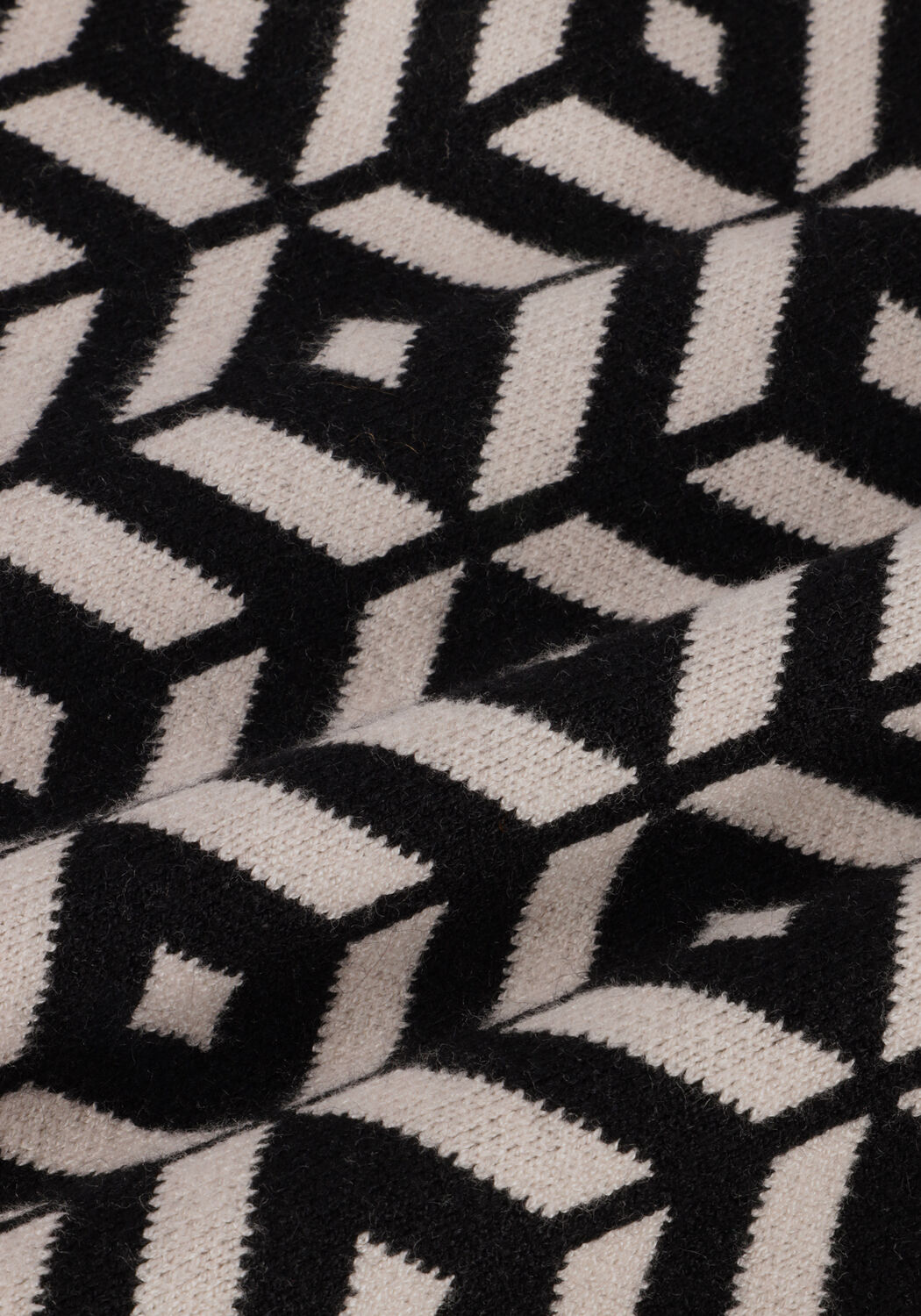 Zwarte OBJECT Trui THESS L/S JACQUARD KNIT PULLOVER - large