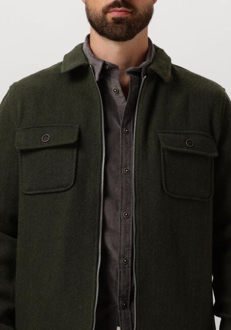 Donkergroene ANERKJENDT Overshirt AKHANKY HEAVY TWILL OVERSHIRT - large
