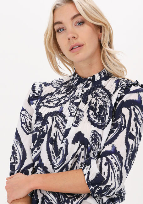 Zwarte DEA KUDIBAL Blouses LINE NS (CO) BLOUSE WITH RUFFLES - large