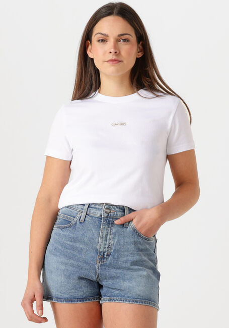 Witte CALVIN KLEIN T-shirt PLACED INSTITUTIONAL BABY TEE - large