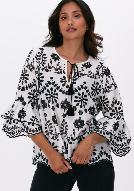 Witte SUMMUM Blouses TOP CONTRAST CHIFFLY - large