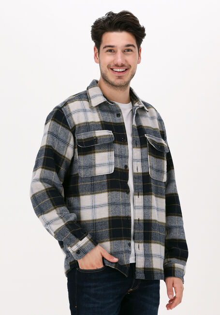 Donkerblauwe SELECTED HOMME Overshirt SLHLOOSEKELLEN OVERSHIRT LS MI - large