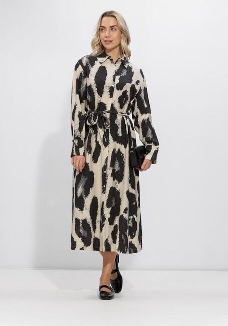 Beige MSCH COPENHAGEN Maxi jurk MSCHKARALIE JUSIA SHIRT DRESS AOP - large