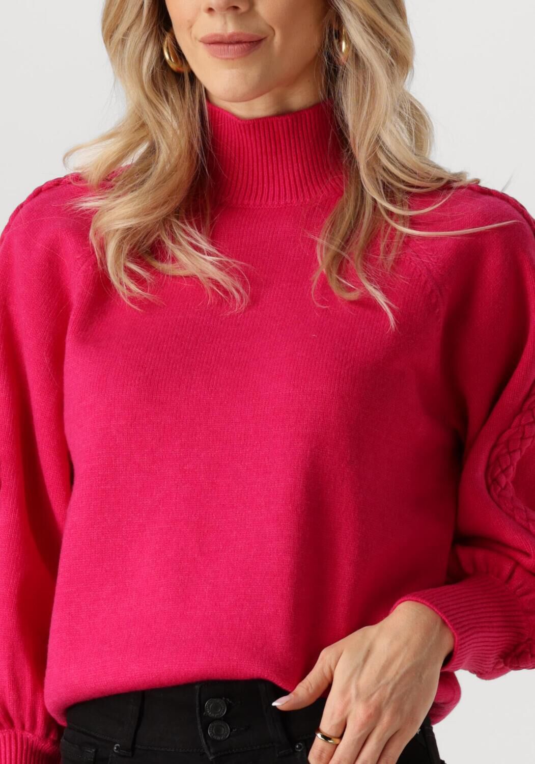 MINUS Dames Truien & Vesten Vera High Neck Knit Pullover Roze