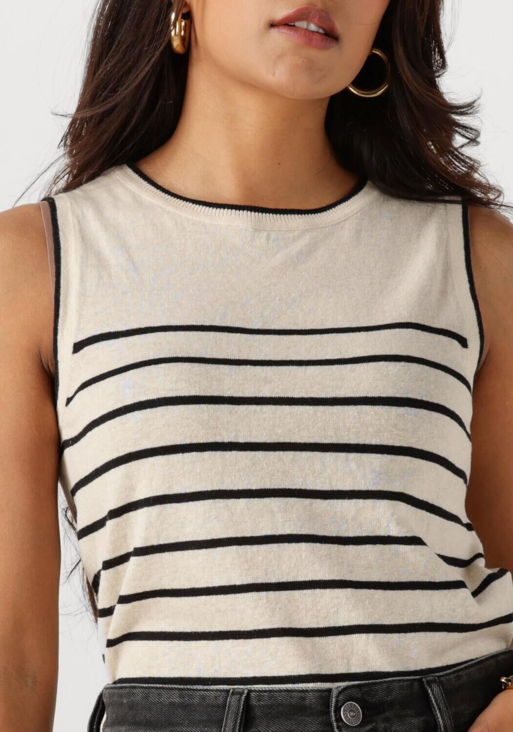 SELECTED FEMME Dames Truien & Vesten Slfesther Sl Contrast Knit Top Creme