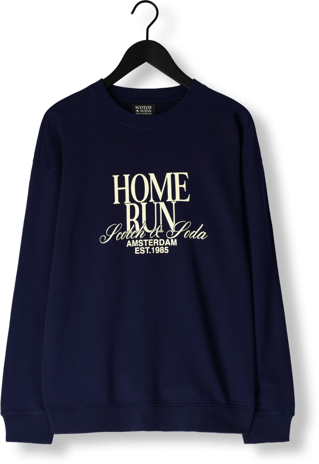 SCOTCH & SODA Heren Truien & Vesten Front Relaxed Fit Sweatshirt Donkerblauw