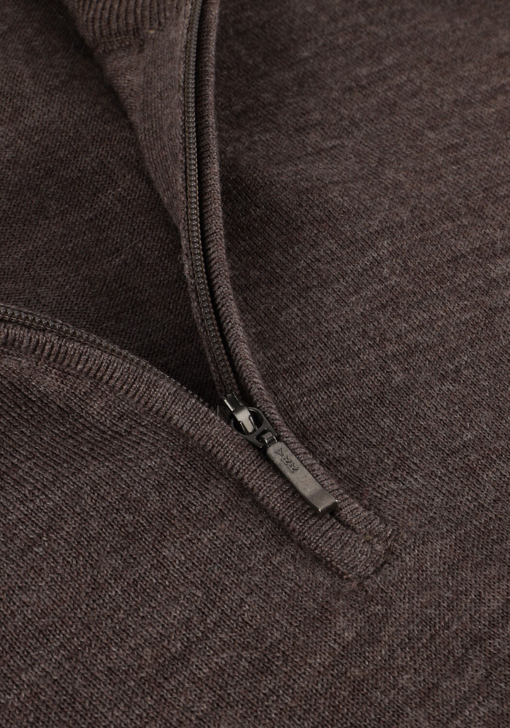 Taupe PROFUOMO Trui PULLOVER HALF ZIP - large