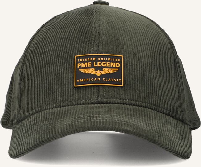 Olijf PME LEGEND Pet CORDUROY CAP WITH RUBBER BADGE Olijf PME LEGEND Pet CORDUROY CAP WITH RUBBER BADGE - large