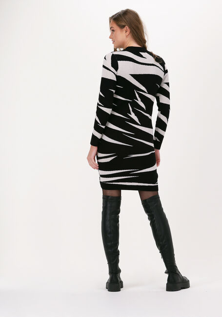 Lichtgrijze OBJECT Mini jurk THESS L/S JACQUARD KNIT DRESS - large