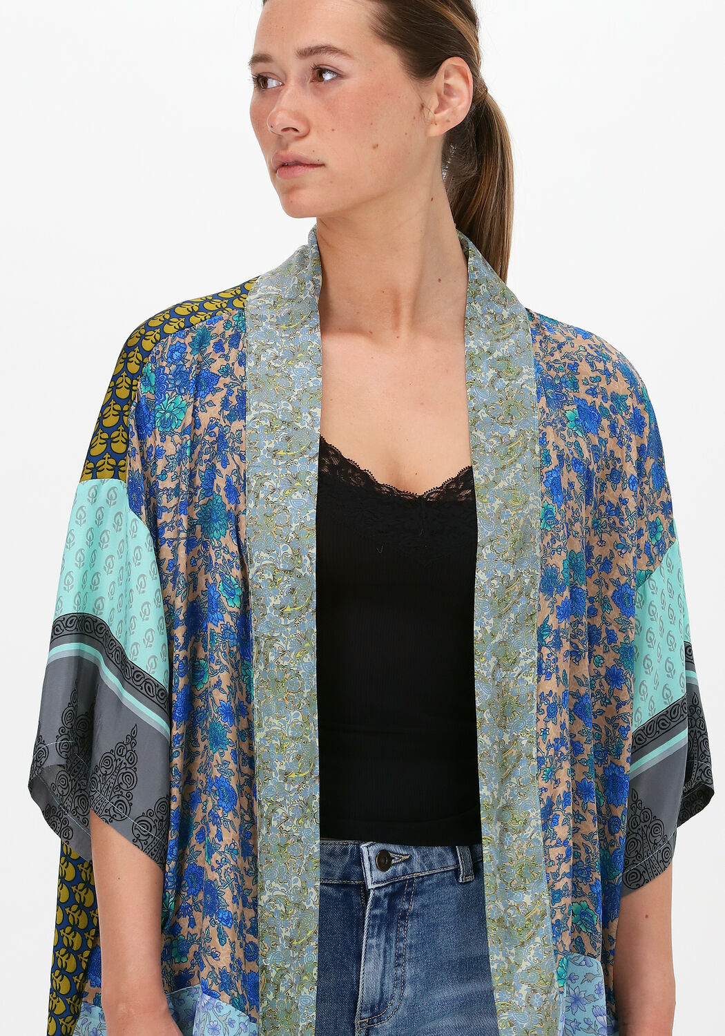 Blauwe SISSEL EDELBO Kimono LOTUS SHORT MIX KIMONO