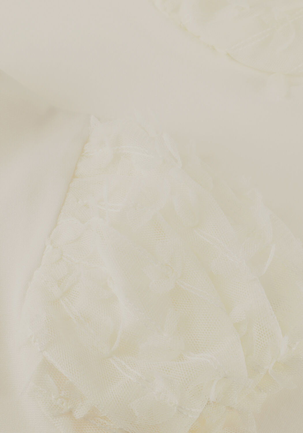 Beige MAYORAL T-shirt S/SL TULLE T-SHIRT - large